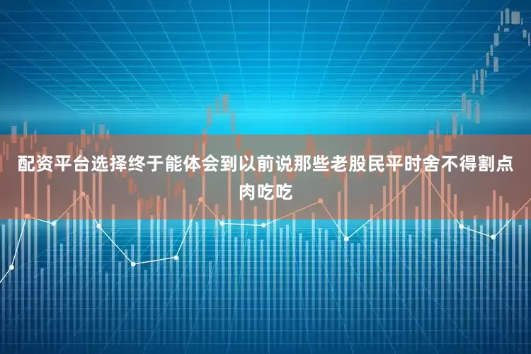 配资平台选择终于能体会到以前说那些老股民平时舍不得割点肉吃吃